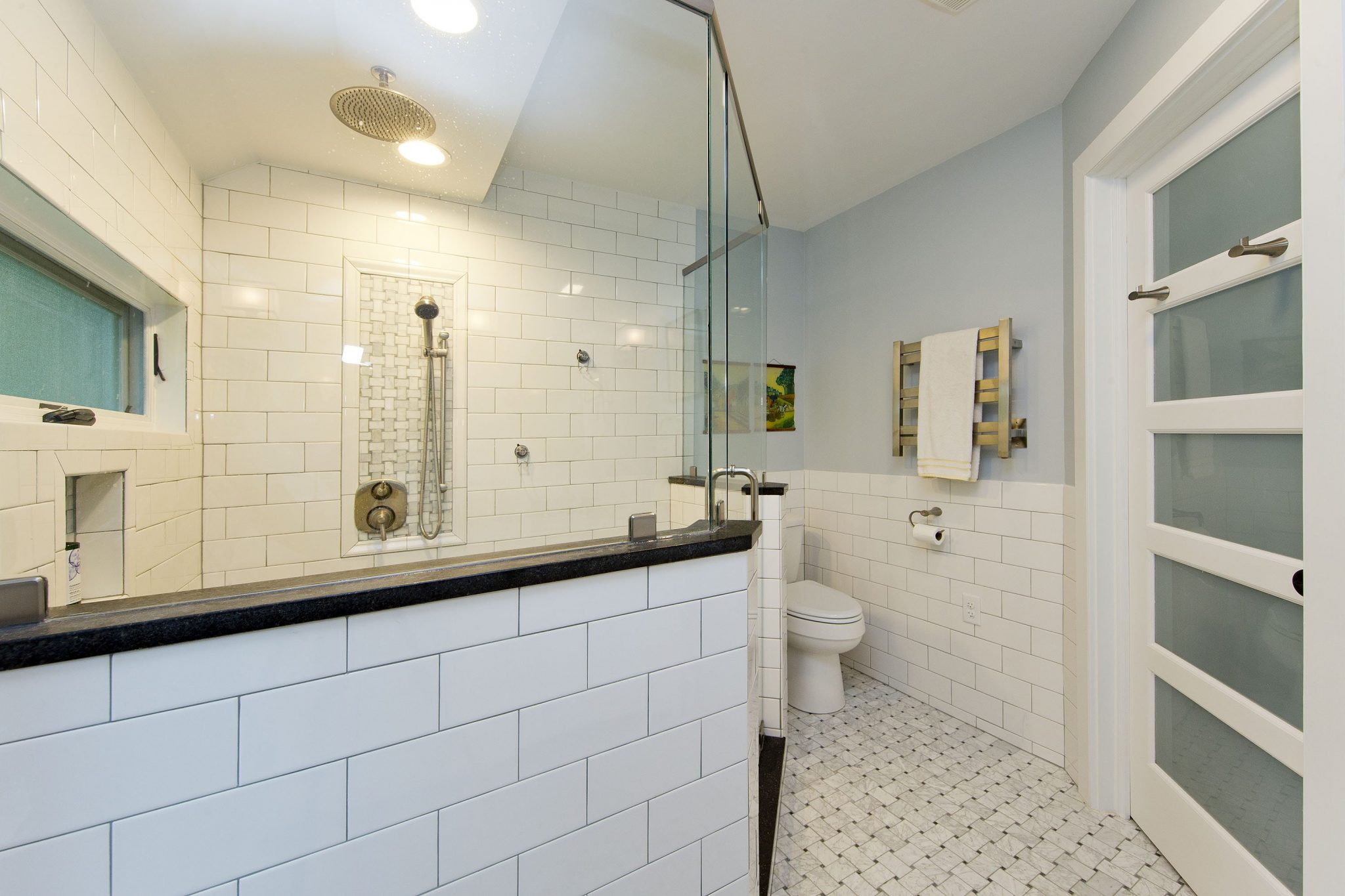 Award Winning Historic Renovation bathroom shower and door