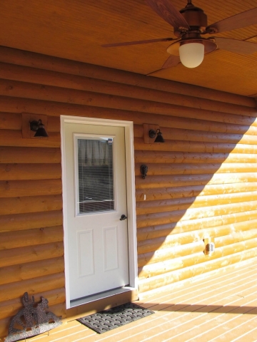 Cedar Siding Custom Home front door