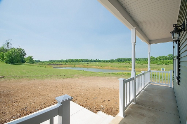 3BD Rancher With Garage deck with pond view