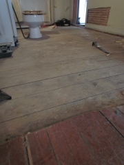 Historic Renovation Before And After dining room floor before