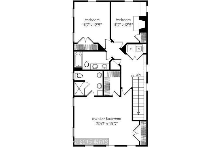 Charlestown Sheridan upper level floor plan