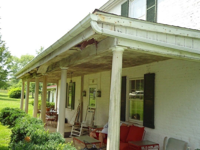 Historic Porch Restoration Before roof