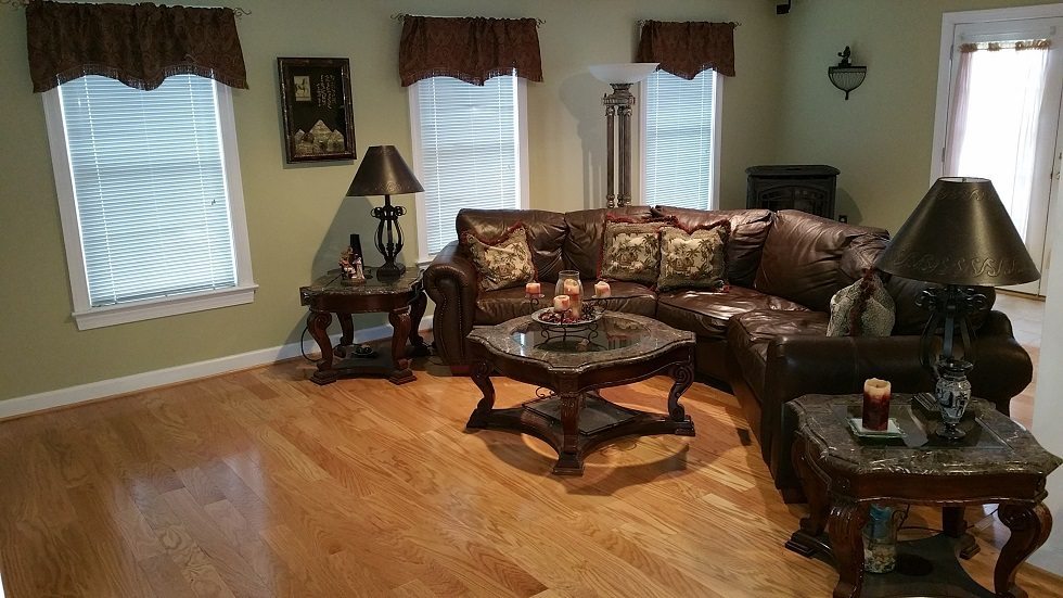 Disaster Restoration - Basement living room front