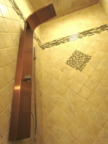 Master Bathroom En Suite shower head lower view
