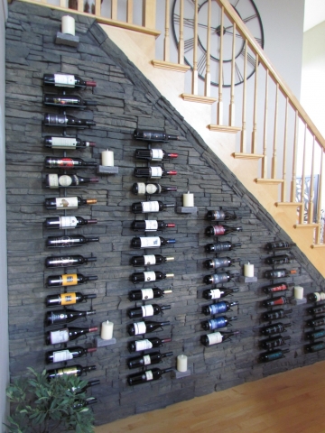 Main Level Modern Updates wine wall after